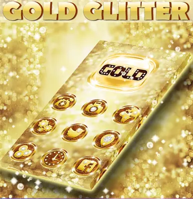 Gold Glitter Go Launcher android App screenshot 0